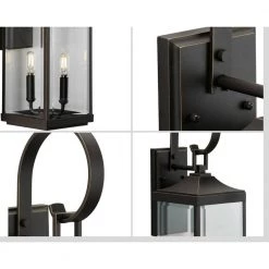 Gibbes Street 7 in. 2-Light Antique Bronze Clear Beveled Glass New Traditional Outdoor Medium Wall Lantern Light by Progress Lighting -Progress Lighting Shop antique bronze progress lighting outdoor sconces p560022 020 1f 1000