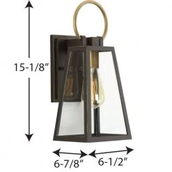 Barnett Collection 1-Light Antique Bronze Clear Glass Farmhouse Outdoor Small Wall Lantern Light by Progress Lighting -Progress Lighting Shop antique bronze progress lighting outdoor sconces p560077 020 31 1000