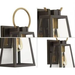 Barnett Collection 1-Light Antique Bronze Clear Glass Farmhouse Outdoor Small Wall Lantern Light by Progress Lighting -Progress Lighting Shop antique bronze progress lighting outdoor sconces p560077 020 44 1000