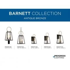 Barnett Collection 1-Light Antique Bronze Clear Glass Farmhouse Outdoor Small Wall Lantern Light by Progress Lighting -Progress Lighting Shop antique bronze progress lighting outdoor sconces p560077 020 a0 1000
