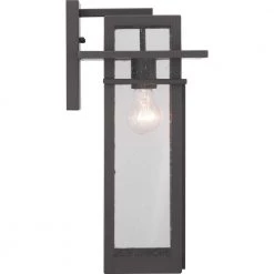 Boxwood Collection 1-Light Antique Bronze Clear Seeded Glass Craftsman Outdoor Large Wall Lantern Light by Progress Lighting -Progress Lighting Shop antique bronze progress lighting outdoor sconces p560112 020 44 1000