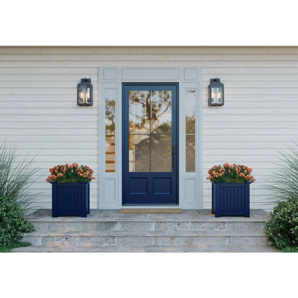 Grandbury 2-Light Antique Bronze Hardwired Outdoor Wall Lantern Sconce with Clear Glass Shade Farmhouse by Progress Lighting 6 Grandbury 2-Light Antique Bronze Hardwired Outdoor Wall Lantern Sconce with Clear Glass Shade Farmhouse by Progress Lighting - Image 4