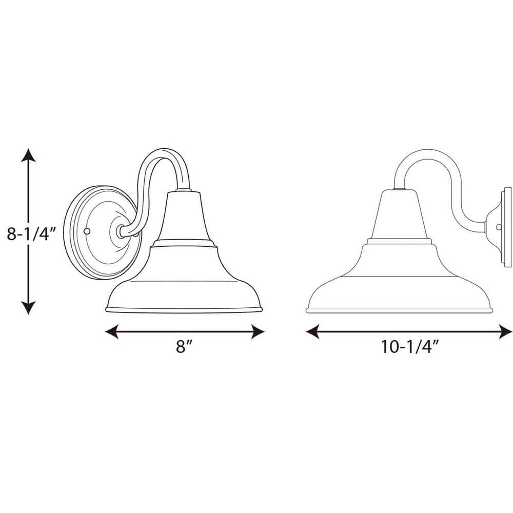 District Collection 1-Light Antique Bronze Farmhouse Outdoor Medium Wall Lantern Light by Progress Lighting 12 District Collection 1-Light Antique Bronze Farmhouse Outdoor Medium Wall Lantern Light by Progress Lighting - Image 10