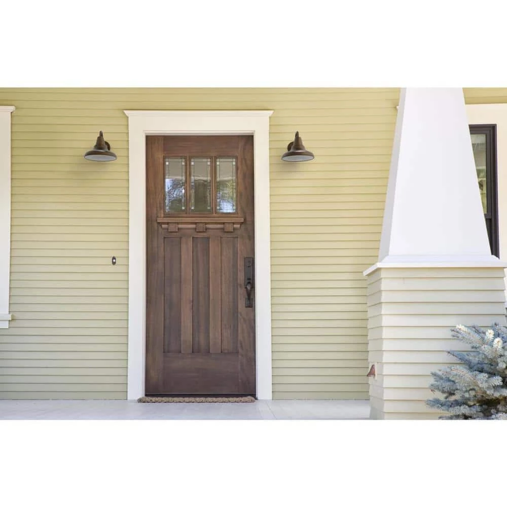 District Collection 1-Light Antique Bronze Farmhouse Outdoor Medium Wall Lantern Light by Progress Lighting 4 District Collection 1-Light Antique Bronze Farmhouse Outdoor Medium Wall Lantern Light by Progress Lighting - Image 2