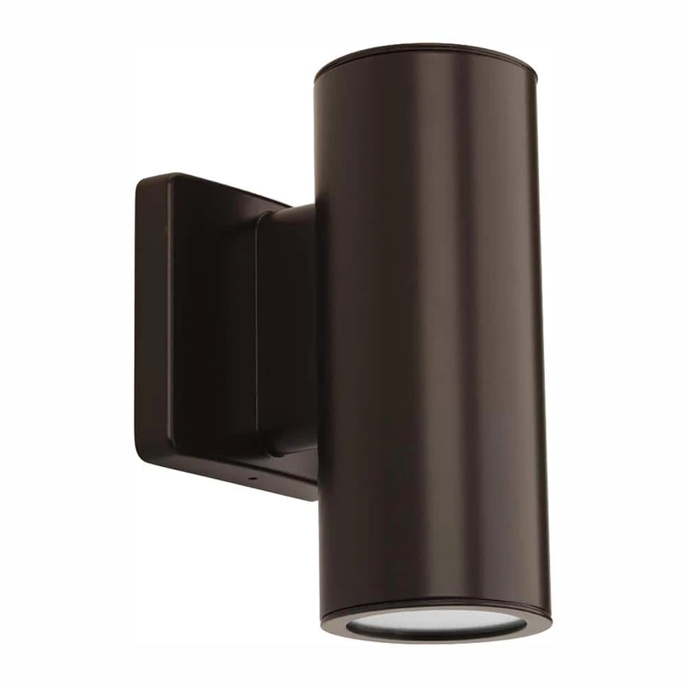 Cylinders Collection 3" Antique Bronze LED Modern Outdoor Small Up/Down Wall Lantern Light by Progress Lighting 3 Cylinders Collection 3" Antique Bronze LED Modern Outdoor Small Up/Down Wall Lantern Light by Progress Lighting