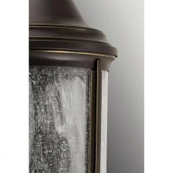 Ashmore Collection 3-Light Antique Bronze Water Seeded Glass New Traditional Outdoor Large Wall Lantern Light by Progress Lighting -Progress Lighting Shop antique bronze progress lighting outdoor sconces p5651 20 1d 1000