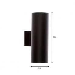 Cylinder Collection 5" Antique Bronze Modern Outdoor Wall Lantern Cylinder Light Up and Down Light Output by Progress Lighting -Progress Lighting Shop antique bronze progress lighting outdoor sconces p5675 20 66 1000