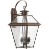Burlington Collection 3-Light Antique Bronze Clear Beveled Glass New Traditional Outdoor Large Wall Lantern Light by Progress Lighting -Progress Lighting Shop antique bronze progress lighting outdoor sconces p6617 20 64 1000