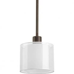 Invite Collection 1-Light Antique Bronze Mini Pendant by Progress Lighting