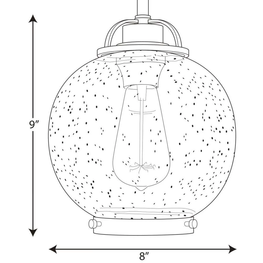 Chronicle Collection 1-Light Antique Bronze Mini Pendant with Clear Seeded Glass by Progress Lighting 4 Chronicle Collection 1-Light Antique Bronze Mini Pendant with Clear Seeded Glass by Progress Lighting - Image 2