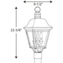 Andover Collection 3-Light Antique Bronze Clear Beveled Glass Farmhouse Outdoor Post Lantern Light by Progress Lighting -Progress Lighting Shop antique bronze progress lighting post lanterns p5487 20 31 1000
