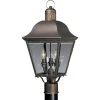 Andover Collection 3-Light Antique Bronze Clear Beveled Glass Farmhouse Outdoor Post Lantern Light by Progress Lighting -Progress Lighting Shop antique bronze progress lighting post lanterns p5487 20 64 1000
