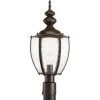 Roman Coach Collection 1-Light Antique Bronze Clear Seeded Glass Traditional Outdoor Post Lantern Light by Progress Lighting -Progress Lighting Shop antique bronze progress lighting post lanterns p6417 20 64 1000
