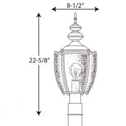 Roman Coach Collection 1-Light Antique Bronze Clear Seeded Glass Traditional Outdoor Post Lantern Light by Progress Lighting -Progress Lighting Shop antique bronze progress lighting post lanterns p6417 20 76 1000