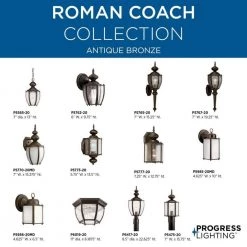 Roman Coach Collection 1-Light Antique Bronze Clear Seeded Glass Traditional Outdoor Post Lantern Light by Progress Lighting -Progress Lighting Shop antique bronze progress lighting post lanterns p6417 20 fa 1000
