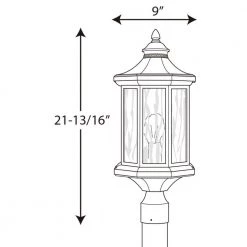 Edition Collection 1-Light Antique Bronze Water Glass Traditional Outdoor Post Lantern Light by Progress Lighting -Progress Lighting Shop antique bronze progress lighting post lanterns p6429 20 76 1000