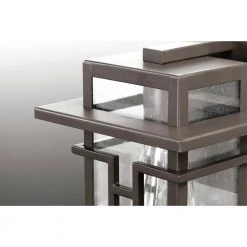 Boxwood Collection 1-Light Antique Bronze Clear Seeded Glass Craftsman Outdoor Post Lantern Light by Progress Lighting 11 Boxwood Collection 1-Light Antique Bronze Clear Seeded Glass Craftsman Outdoor Post Lantern Light by Progress Lighting -Progress Lighting Shop antique bronze progress lighting post light sets p540010 020 1f 1000