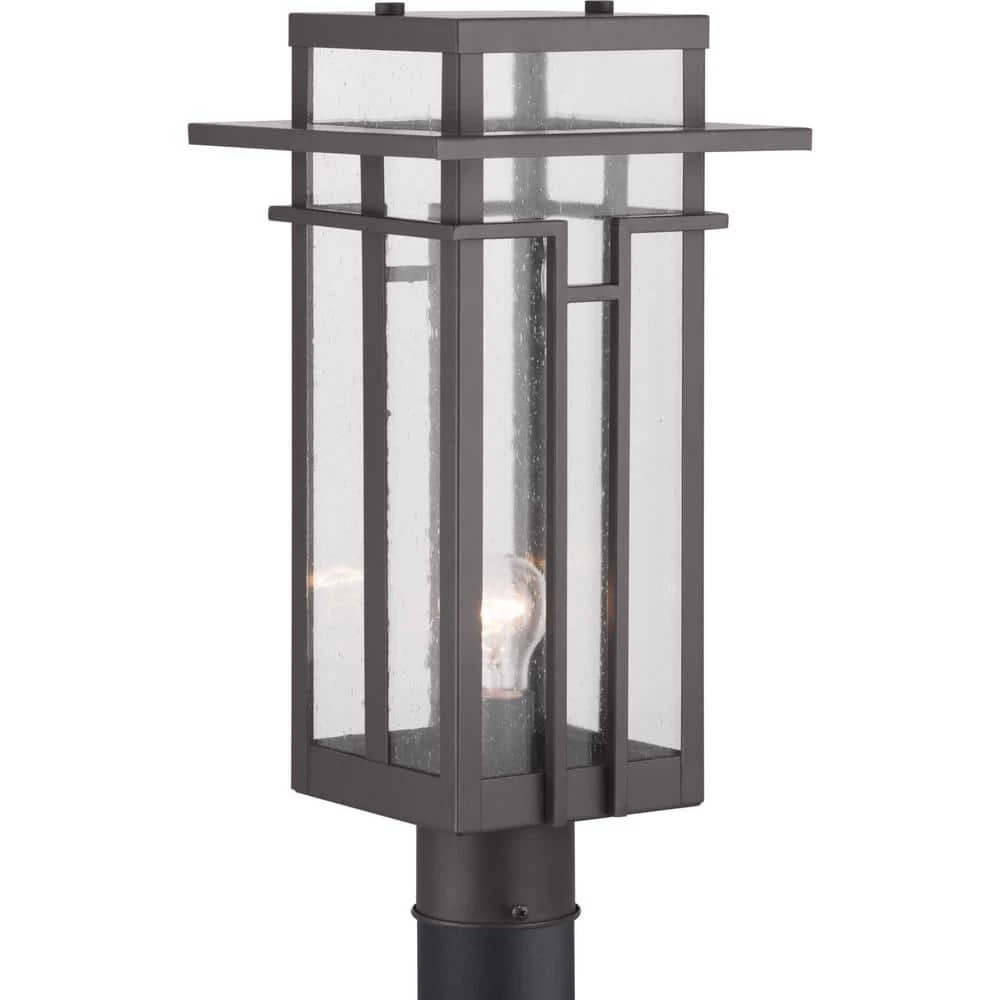 Boxwood Collection 1-Light Antique Bronze Clear Seeded Glass Craftsman Outdoor Post Lantern Light by Progress Lighting 3 Boxwood Collection 1-Light Antique Bronze Clear Seeded Glass Craftsman Outdoor Post Lantern Light by Progress Lighting