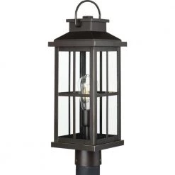 Williamston 1-Light Antique Bronze Clear Glass Farmhouse Outdoor Post Lantern Light by Progress Lighting -Progress Lighting Shop antique bronze progress lighting post light sets p540095 020 1f 1000