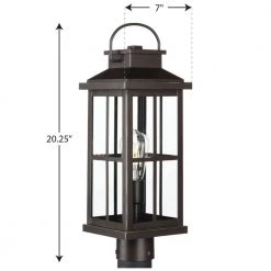 Williamston 1-Light Antique Bronze Clear Glass Farmhouse Outdoor Post Lantern Light by Progress Lighting -Progress Lighting Shop antique bronze progress lighting post light sets p540095 020 c3 1000