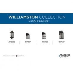 Williamston 1-Light Antique Bronze Clear Glass Farmhouse Outdoor Post Lantern Light by Progress Lighting -Progress Lighting Shop antique bronze progress lighting post light sets p540095 020 fa 1000