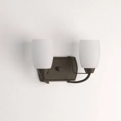 Wisten Collection 2-Light Antique Bronze Etched Glass Modern Bath Vanity Light by Progress Lighting -Progress Lighting Shop antique bronze progress lighting vanity lighting p2795 20 77 1000