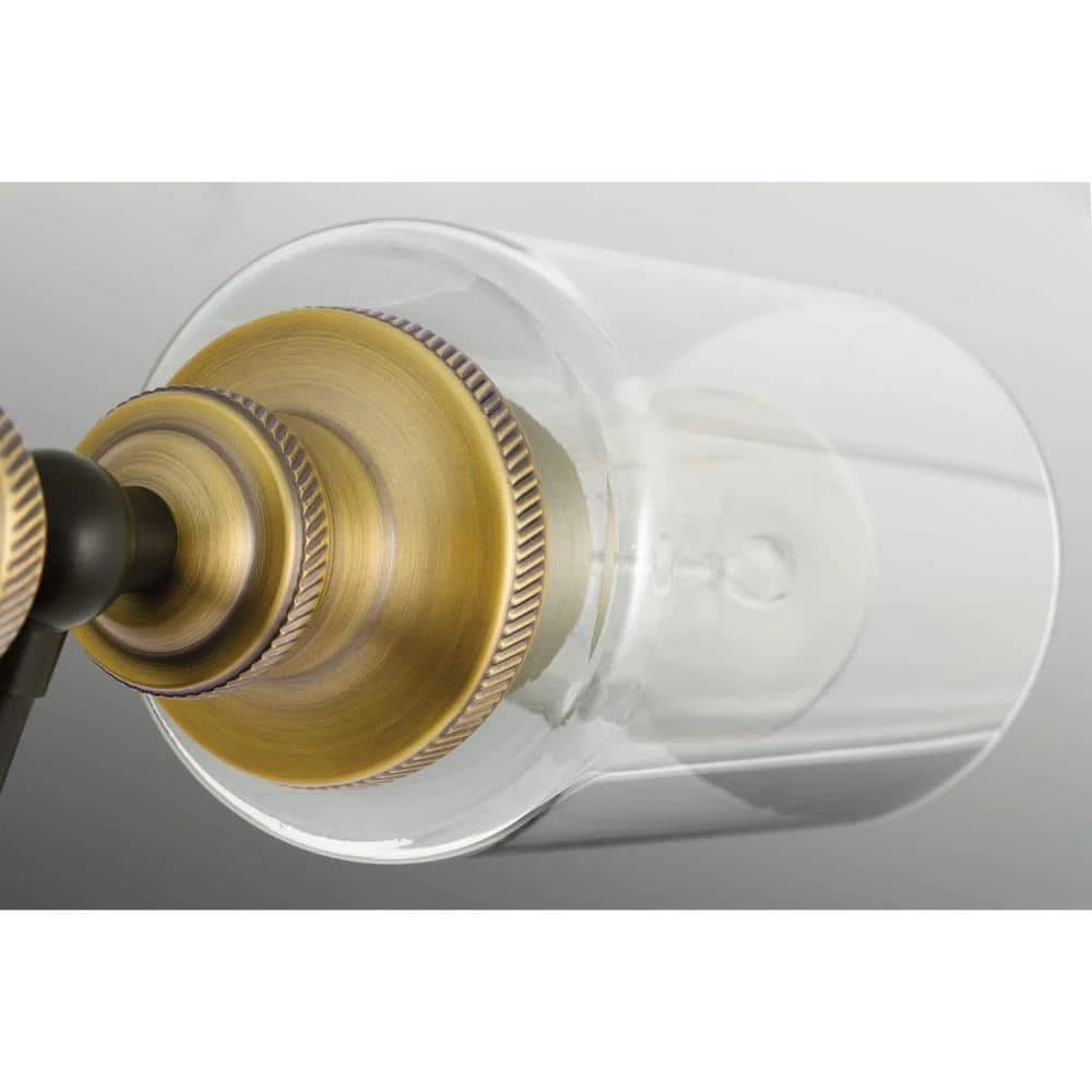 Archives Collection 18-1/2 in. 2-Light Antique Bronze Clear Glass Farmhouse Bathroom Vanity Wall Light by Progress Lighting 12 Archives Collection 18-1/2 in. 2-Light Antique Bronze Clear Glass Farmhouse Bathroom Vanity Wall Light by Progress Lighting - Image 10