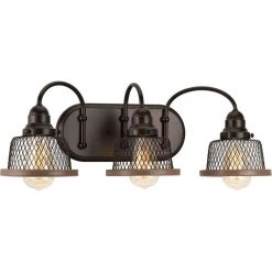 Tilley Collection 23 in. 3-Light Antique Bronze Coastal Bathroom Vanity Light by Progress Lighting
