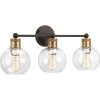 Hansford Collection 24.5 in. Vintage Electric 3-Light Antique Bronze Coastal Farmhouse Clear Glass Bathroom Vanity Light by Progress Lighting -Progress Lighting Shop antique bronze progress lighting vanity lighting p300051 020 64 1000