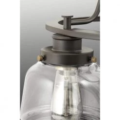 Judson Collection 35-3/4 in. 4-Light Antique Bronze Clear Glass Farmhouse Bathroom Vanity Light by Progress Lighting -Progress Lighting Shop antique bronze progress lighting vanity lighting p300083 020 40 1000