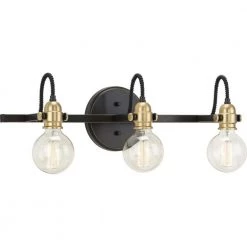 Axle Collection 3-Light Antique Bronze Vintage Wall Light by Progress Lighting