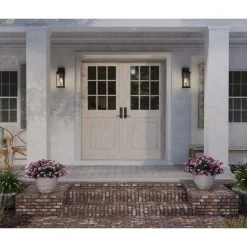 Williamston Collection 7 in. 1-Light Antique Bronze Clear Glass Farmhouse Outdoor Large Wall Lantern Entry Light by Progress Lighting -Progress Lighting Shop antique bronze progress lighting vanity lighting p560266 020 c3 1000