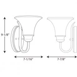 Applause Collection 1-Light Antique Bronze Bath Sconce with Natural Parchment Glass Shade by Progress Lighting -Progress Lighting Shop antique bronze progress lighting wall sconces p2095 20 31 1000