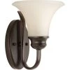 Applause Collection 1-Light Antique Bronze Bath Sconce with Natural Parchment Glass Shade by Progress Lighting -Progress Lighting Shop antique bronze progress lighting wall sconces p2095 20 64 1000