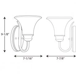 Applause Collection 1-Light Antique Bronze Bath Sconce with Natural Parchment Glass Shade by Progress Lighting -Progress Lighting Shop antique bronze progress lighting wall sconces p2095 20 76 1000