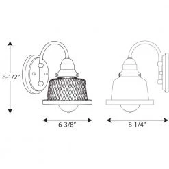 Tilley Collection 1-Light Antique Bronze Coastal Bath Vanity Light by Progress Lighting -Progress Lighting Shop antique bronze progress lighting wall sconces p300042 020 31 1000