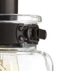 Calhoun Collection 5 in. 1-Light Antique Bronze Clear Glass Farmhouse Urban Industrial Bathroom Vanity Light by Progress Lighting -Progress Lighting Shop antique bronze progress lighting wall sconces p300045 020 1d 1000