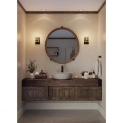 Calhoun Collection 5 in. 1-Light Antique Bronze Clear Glass Farmhouse Urban Industrial Bathroom Vanity Light by Progress Lighting -Progress Lighting Shop antique bronze progress lighting wall sconces p300045 020 4f 1000