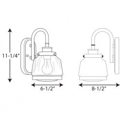 Judson Collection 1-Light Antique Bronze Clear Glass Farmhouse Bath Vanity Light by Progress Lighting -Progress Lighting Shop antique bronze progress lighting wall sconces p300080 020 31 1000