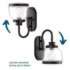 Judson Collection 1-Light Antique Bronze Clear Glass Farmhouse Bath Vanity Light by Progress Lighting -Progress Lighting Shop antique bronze progress lighting wall sconces p300080 020 44 1000