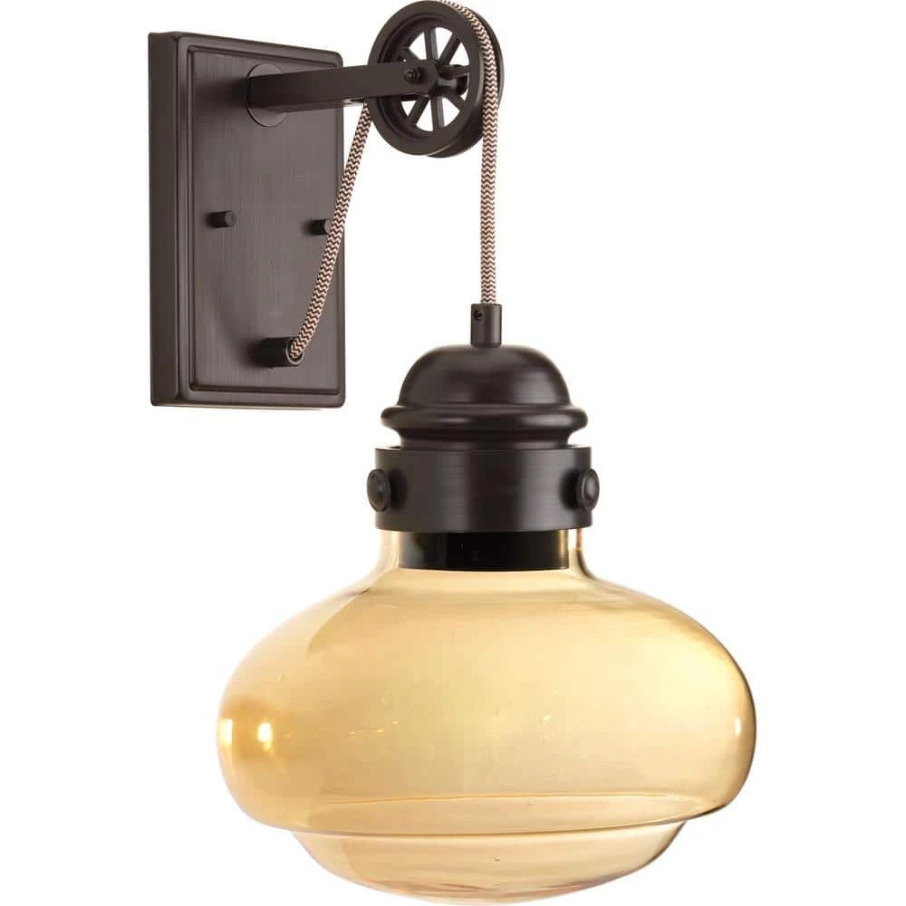 Beaker Collection 9-Watt Antique Bronze Integrated LED Wall Sconce with Champagne Glass by Progress Lighting 3 Beaker Collection 9-Watt Antique Bronze Integrated LED Wall Sconce with Champagne Glass by Progress Lighting