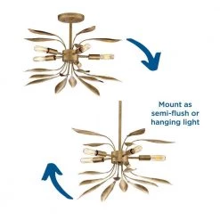 Mariposa Collection 5-Light Antique Gold Luxe Hanging Pendant Light by Progress Lighting -Progress Lighting Shop antique gold progress lighting chandeliers p350210 168 44 1000