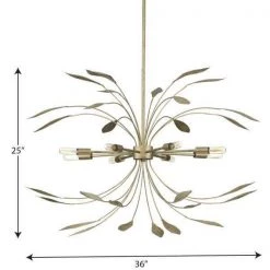 Mariposa 8-Light Antique Gold Luxe Pendant Hanging Light by Progress Lighting -Progress Lighting Shop antique gold progress lighting chandeliers p500416 168 44 1000