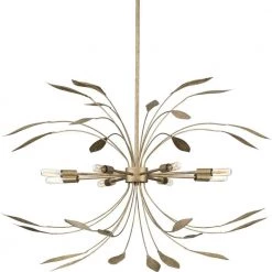 Mariposa 8-Light Antique Gold Luxe Pendant Hanging Light by Progress Lighting