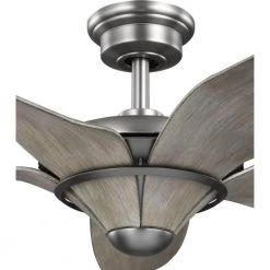 Mesilla 60 in. Indoor 5-Blade White Barnwood/Antique Nickel DC Motor Urban Industrial Ceiling Fan with Remote Control by Progress Lighting -Progress Lighting Shop antique nickel progress lighting ceiling fans without lights p250073 081 44 1000
