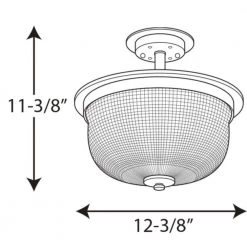 Archie Collection 2-Light Antique Nickel Semi-Flush Mount by Progress Lighting -Progress Lighting Shop antique nickel progress lighting flush mount lights p2334 81 31 1000