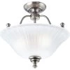 Renovations 15.63 in. 3-Light Antique Nickel Semi-Flush Mount by Progress Lighting -Progress Lighting Shop antique nickel progress lighting flush mount lights p3607 81 64 1000