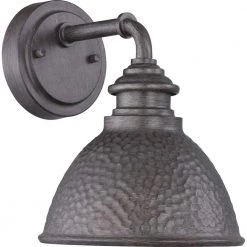 Englewood Collection 1-Light Antique Pewter Farmhouse Outdoor Small Wall Lantern Light by Progress Lighting