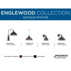 Englewood Collection 1-Light Antique Pewter Farmhouse Outdoor Medium Wall Lantern Light by Progress Lighting 15 Englewood Collection 1-Light Antique Pewter Farmhouse Outdoor Medium Wall Lantern Light by Progress Lighting -Progress Lighting Shop antique pewter progress lighting outdoor sconces p560098 103 a0 1000