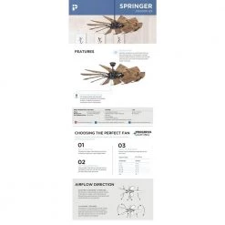 Springer Collection 60 in. 12-Blade Bronze Distressed Walnut Blades DC Motor Farmhouse Windmill Ceiling Fan with Remote by Progress Lighting -Progress Lighting Shop architectural bronze progress lighting ceiling fans without lights p250000 129 31 1000